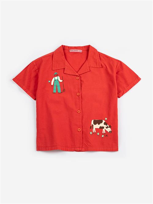 Bobo Choses Farm Adventure Skjorte Red  Red 4-5 Y  Rød  4-5 år  Drenge
