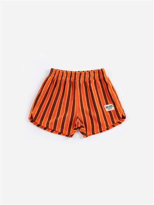 Bobo Choses Striped Brick Shorts Af Frotté Orange  Orange 10-11 Y  Orange.  10-11 år  Drenge