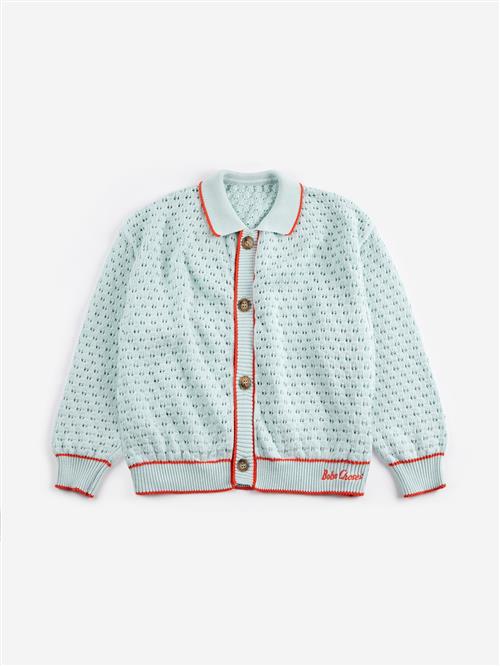 Bobo Choses Bc Openwork Cardigan Light Blue  Light Blue 6-7 Y  Blå  6-7 år  Drenge