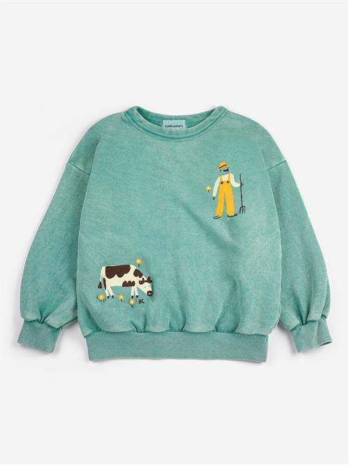 Bobo Choses Farm Adventure Sweatshirt Green  Green 6-7 Y  Grøn  6-7 år  Drenge