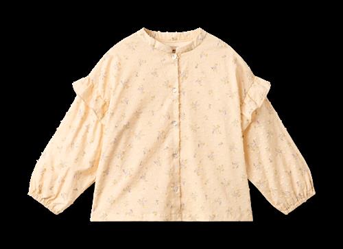 Wheat Shirt Gerda Barely Apricot Flowers Barely Apricot Flowers 98 cm  Gul  98 cm  Piger