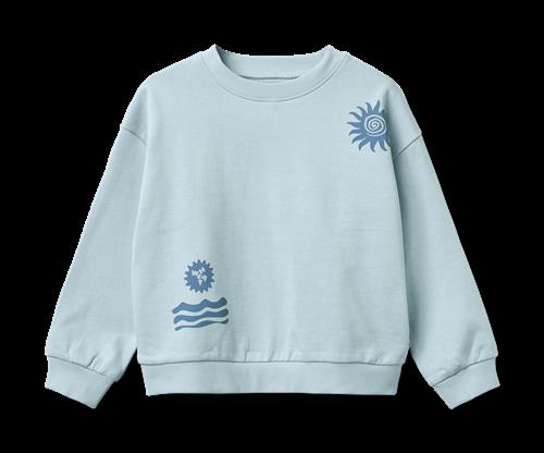 Wheat Sweatshirt L/S Casey Summer Sky Summer Sky 116 cm  Blå  116 cm  Drenge