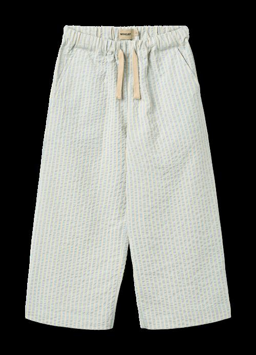 Wheat Trousers Sasha Summer Sky Stripe Summer Sky Stripe 116 cm  Grøn  116 cm  Drenge, Piger