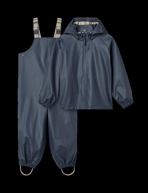 Wheat Rainwear Charlie Set Ink Ink 122 cm  Marineblå  122 cm  Drenge, Piger