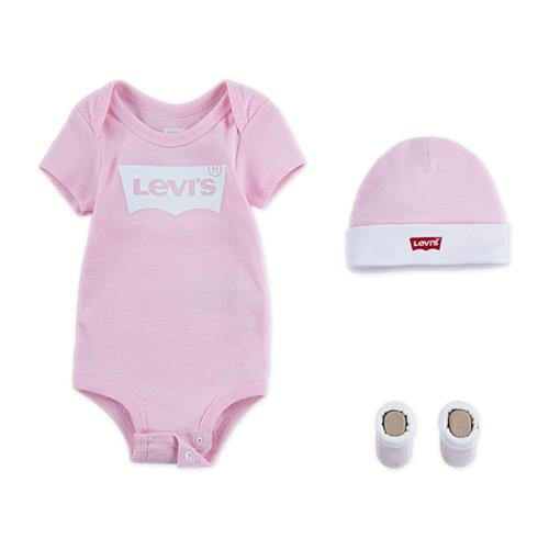 Levi's Batwing Onesie, Hat Bootie Set Fairy Tale  Fairy Tale 6-12 months  Lyserød  6-12 måneder  Drenge, Piger