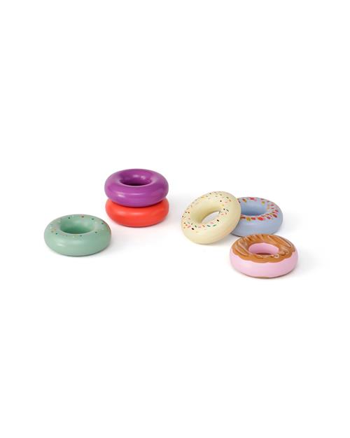 Kid's Concept Doughnuts Af Træ Multi/ Pink  Multi,Pink-OS  Lyserød  One Size  Drenge, Piger