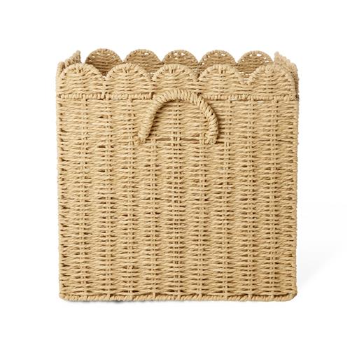 RICE Stor Sammenklappelig Opbevaringskurv Nature  Nature L  Creme  L  Drenge, Piger