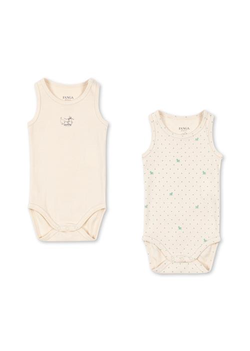 Fanga Fontana Fio 2-pak Krop Lago Verde Buttercream  Lago Verde Buttercream 12 months  Beige  12 måneder  Drenge, Piger