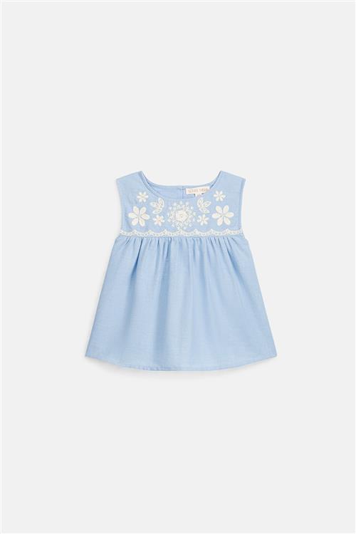 Louise Misha Malaya Bluse Oxford Blue  Oxford Blue 8 Y  Blå  8 år  Piger