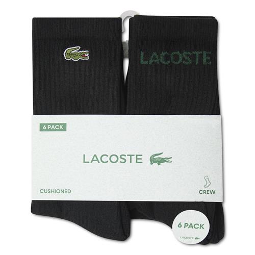 Lacoste 6-pak Sokker Noir  Noir 38-42 EU  Sort  38-42 EU  Drenge