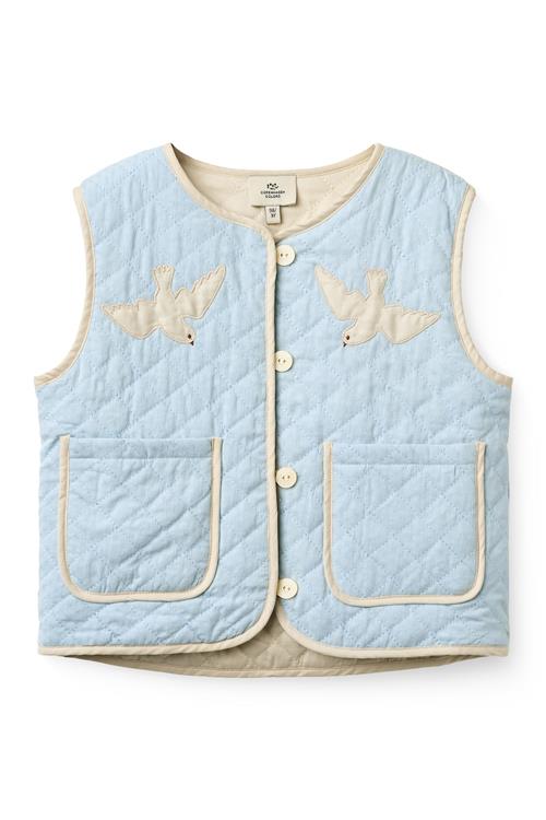 Copenhagen Colors Quiltet Vest Light Blue  Light Blue 122 cm  Blå  122 cm  Piger