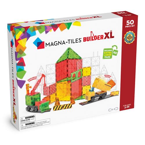 Magna-Tiles MAGNA-TILES Builder XL 50 Stk. Multi  Multi-3 Years+  Rød  One Size 3+ Years Drenge, Piger