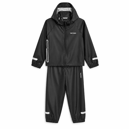 Tretorn Regnbryder-sæt Black  Black 98/104 cm  Sort  98/104 cm  unisex