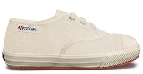 Superga 2118 Kids Cotton Stone Wash Sneakers Offwhite  Offwhite 30 EU  Hvid  30 EU  Drenge, Piger