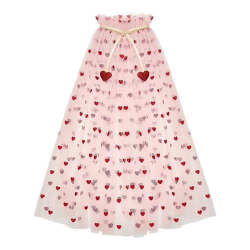 Mimi & Lula Heart Valentines Cape Pink  Pink-3-8 Y  Lyserød  3-8 år  Piger