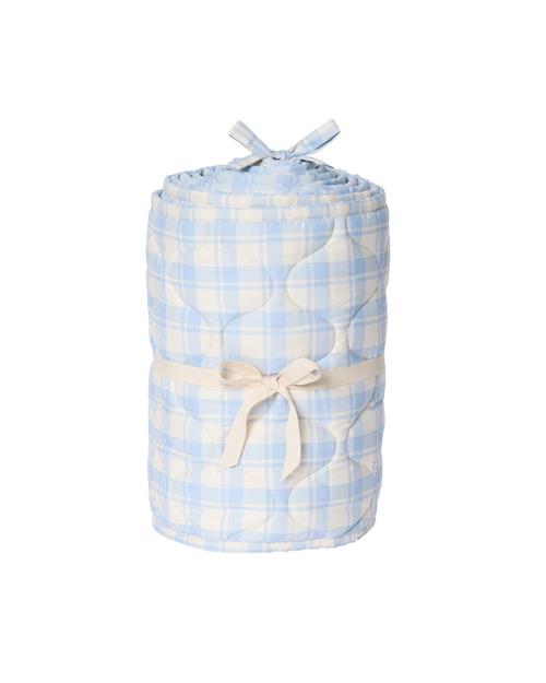garbo&friends Quiltet Sengerand Til Tremmeseng Plaid Sky Blue  Plaid Sky Blue One Size  Blå  One Size  Drenge, Piger