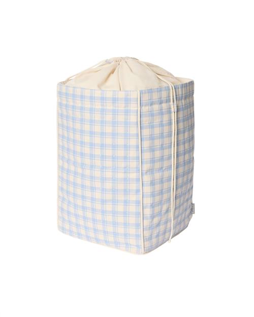 garbo&friends Stor Opbevaringskurv Plaid Sky Blue  Plaid Sky Blue One Size  Blå  One Size  Drenge, Piger