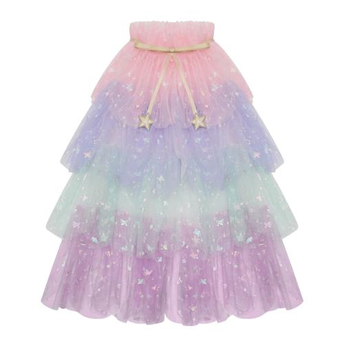 Mimi & Lula Scallop Pastel Cape Multi  Multi  3-8 Y  Lilla  3-8 år 3-8 Years Piger