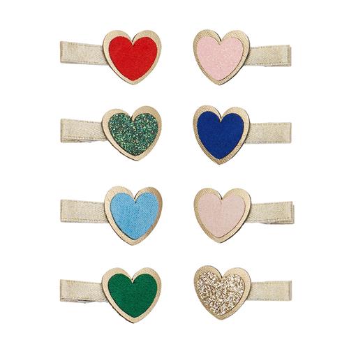 Mimi & Lula Mini Heartbeam 8-pak Hårklemmer Multi  Multi  One Size  Blå  One Size 3-8 Years Piger