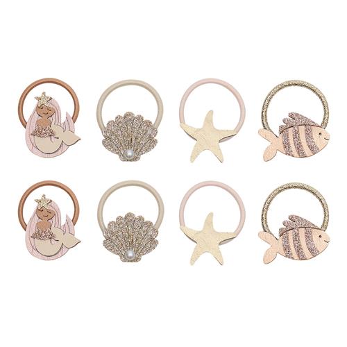 Mimi & Lula Mini Mermaid Ocean Pearl 8-pak Hårponyer Multi  Multi  One Size  Brun  One Size 3-8 Years Piger