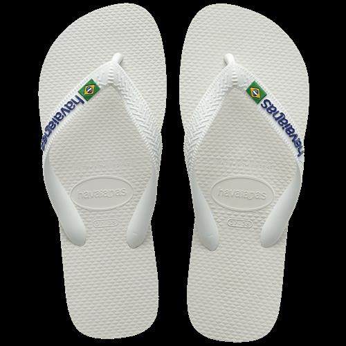 Havaianas Brasil Logo Flip Flops White White 29-30 EU  Hvid  29-30  Drenge, Piger