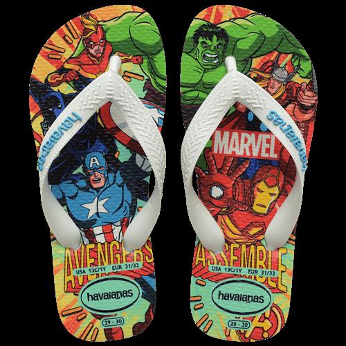Havaianas Kids Top Marvel II Flip Flops White Blue White Blue 27-28 EU  Hvid  27-28  Drenge