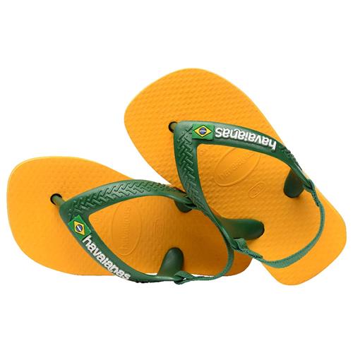 Havaianas Baby Brasil Logo II Flip Flops Sandaler Pop Yellow Amazon Pop Yellow Amazon 17-18 EU  Gul  17-18  Drenge, Piger