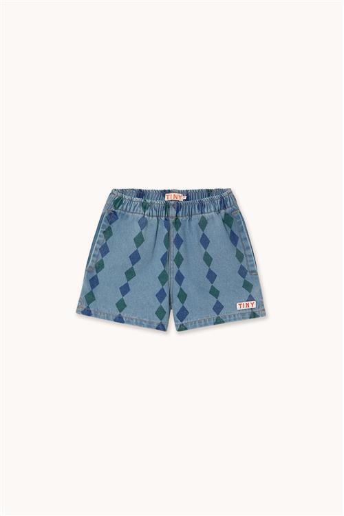 Tinycottons Diamonds Shorts Light Wash Denim  Light Wash Denim 4 Y  Blå  4 år  Drenge, Piger