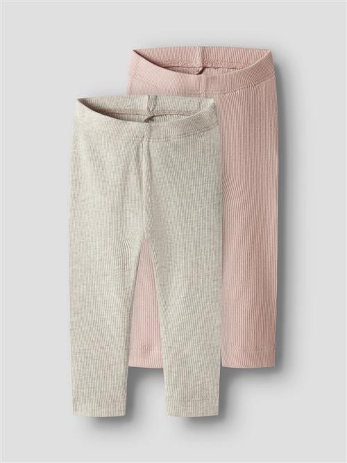 Name It 2-pak Leggings Peyote Melange  Peyote Melange 86 cm  Lyserød  86 cm  Piger
