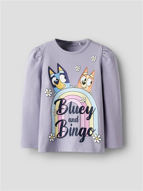Name It Bluey Top Med Lange Ærmer Lavender Gray  Lavender Gray 110 cm  Lilla  110 cm  Piger