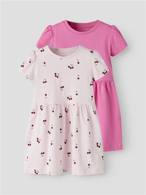 Name It Vivia 2-pak Kjole Strawberry Moon  Strawberry Moon 92 cm  Lyserød  92 cm  Piger
