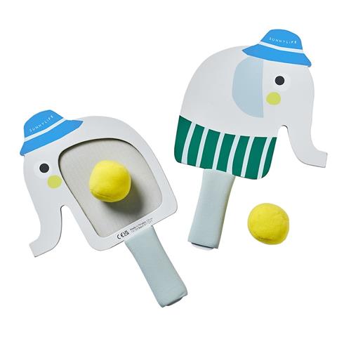 SUNNYLiFE Eli The Elephant Velcro-padlesæt Til Børn Grey  Blue-One Size  Blå  One Size 6 Y+ Drenge, Piger