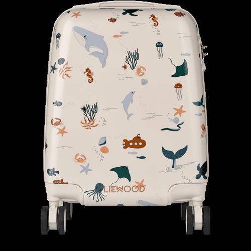 Liewood Norelle Hård Kuffert Sea Creature Sandy  Sea Creature Sandy One Size  Beige  One Size  Drenge, Piger