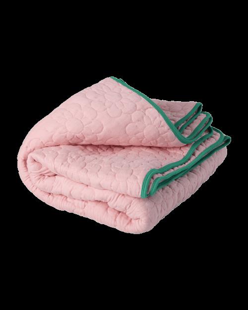 RICE Quiltet Plaid I Blomstermønster Soft Pink  Soft Pink One Size  Lyserød  One Size