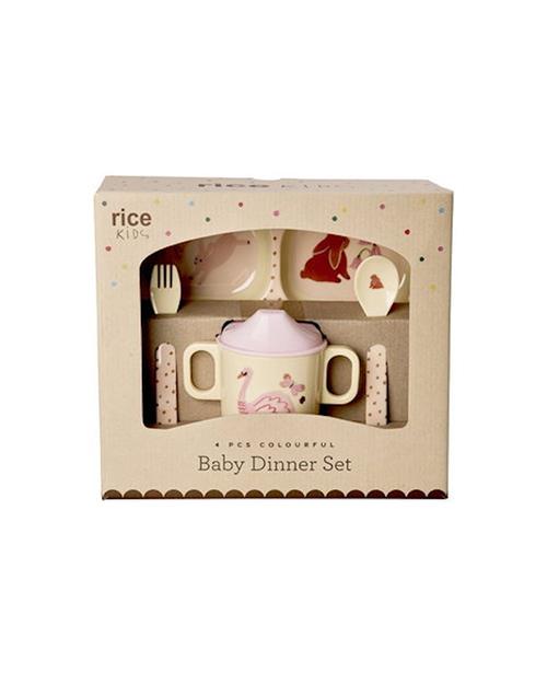RICE Gavesæt Til Babymiddag Pink  Pink One Size  Lyserød  One Size