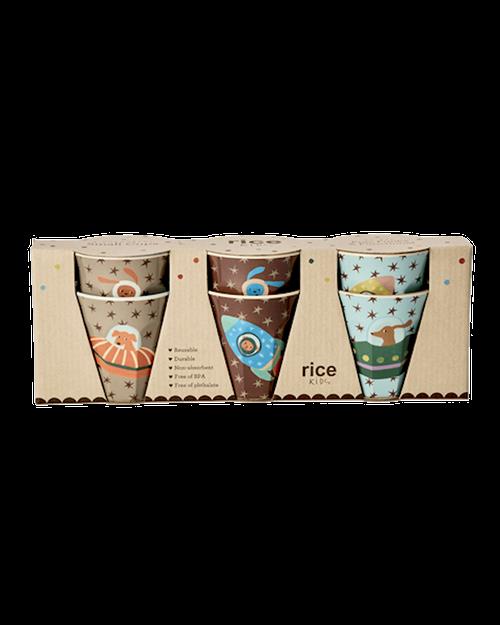 RICE 6-pak Kopper Til Børn Assorted  Assorted One Size  Brun  One Size