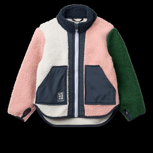 Liewood Noam Pile-jakke Rose Blush Multi Mix  Rose Blush Multi Mix 98 cm  Lyserød  98 cm  Drenge, Piger