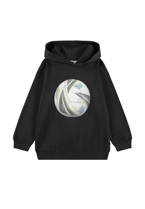 Molo GOTS Ratata Hættetrøje Ball United BL  Ball United BL 110 cm  Sort  110 cm  Drenge