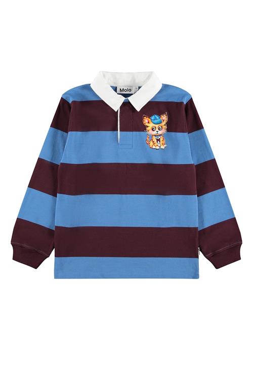 Molo GOTS Relz Poloshirt Blueberry Stripe  Blueberry Stripe 140 cm  Blå  140 cm  Piger