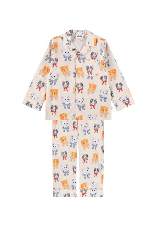Molo GOTS Lex Pyjamas Retro Kittens  Retro Kittens 116 cm  Creme  116 cm  Piger