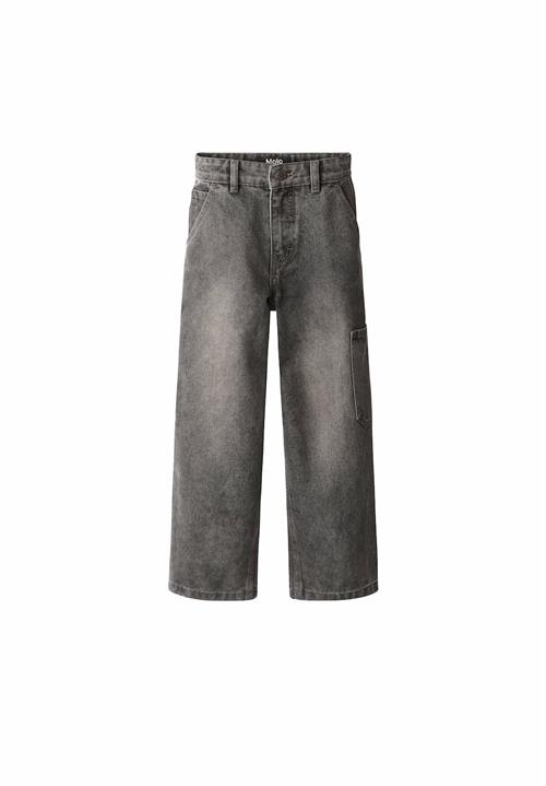 Molo Archer Cargo Jeans Washed Black  Washed Black 152 cm  Sort  152 cm  Drenge, Piger