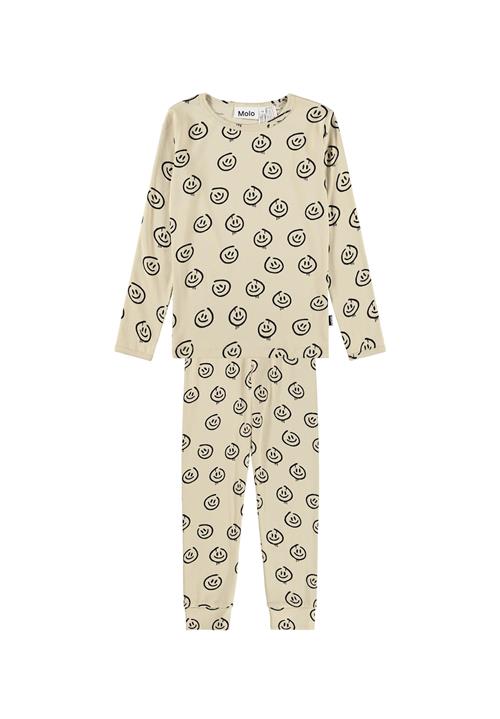 Molo GOTS Lue Pyjamas Open Smiles  Open Smiles 128 cm  Creme  128 cm  Drenge, Piger