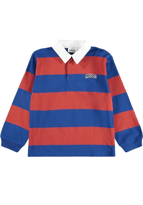 Molo GOTS Relz Poloshirt Chilll Stripe  Chilll Stripe 104 cm  Blå  104 cm  Drenge