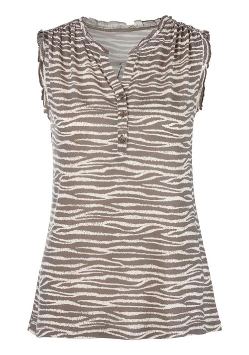 LASCANA Shirts  taupe / hvid