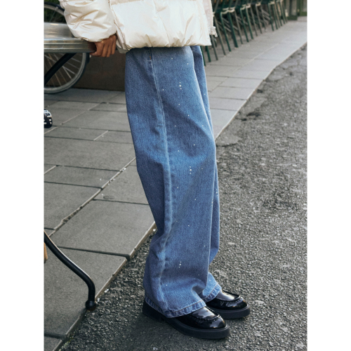 NAME IT Brede Perle Jeans Rose Medium Blue Denim