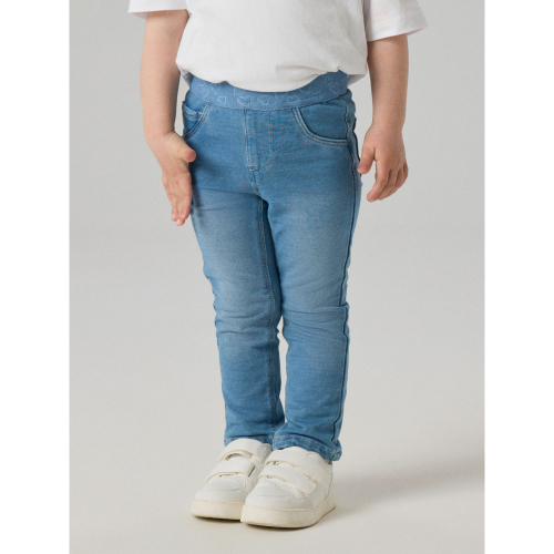 NAME IT Sweat Jeans Salli Medium Blue Denim Heart Tape