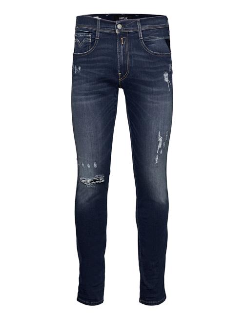 Replay | Anbass Slim Hyperflex Re-Used Xlite Sustainable Denim Trousers Dark Blue | 33 x 32