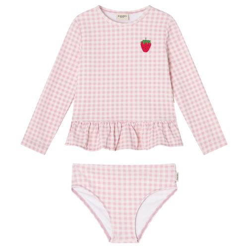 Kuling Florence UV-sæt Pink Gingham  Pink Gingham 86/92 cm  Lyserød  86/92 cm  Piger
