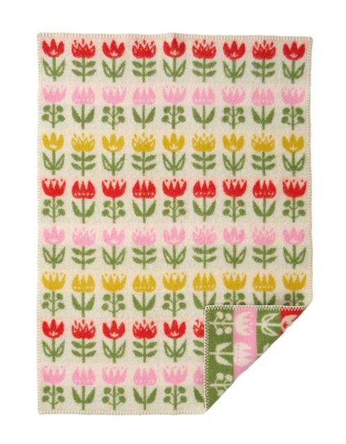 Klippan Yllefabrik Tulip Lambswool Blanket Multicolor  Multicolor One Size  Rød  One Size  Drenge, Piger