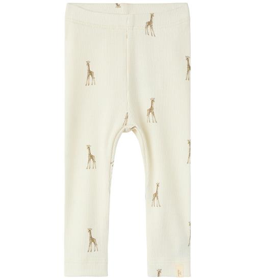 Lil Atelier Leggings - Rib - NbnGavo - Turtledove/Giraffe